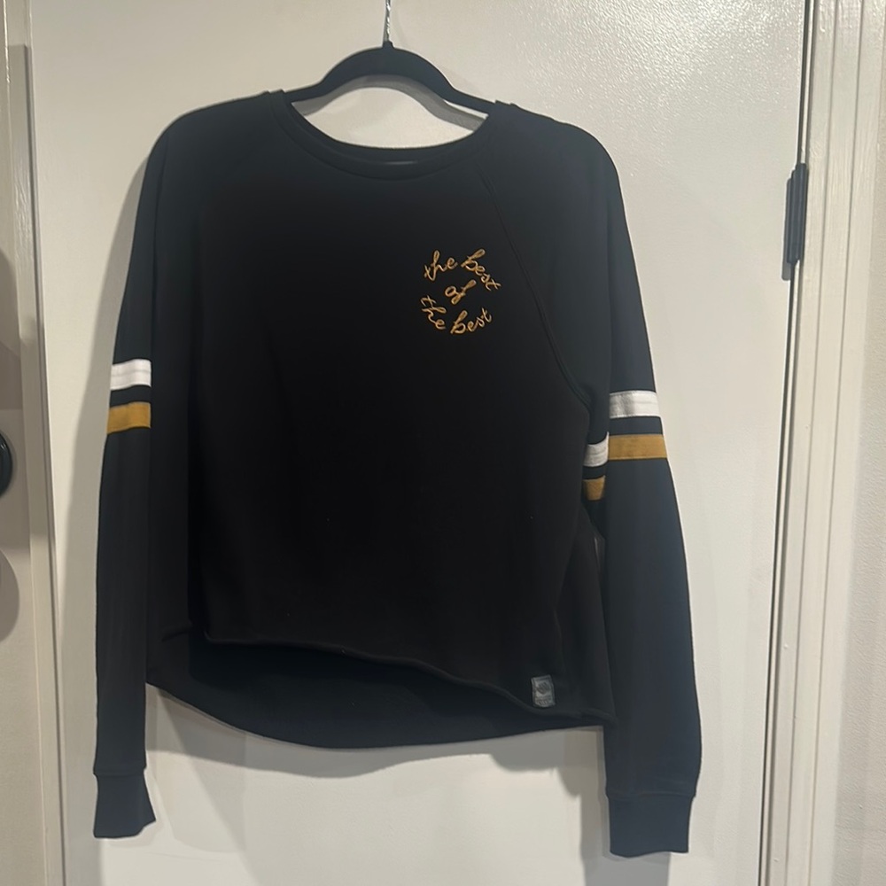 Women's Black and Gold Harley Davidson Sweatshirt